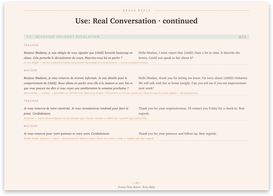 Peek inside: real conversation scripts
